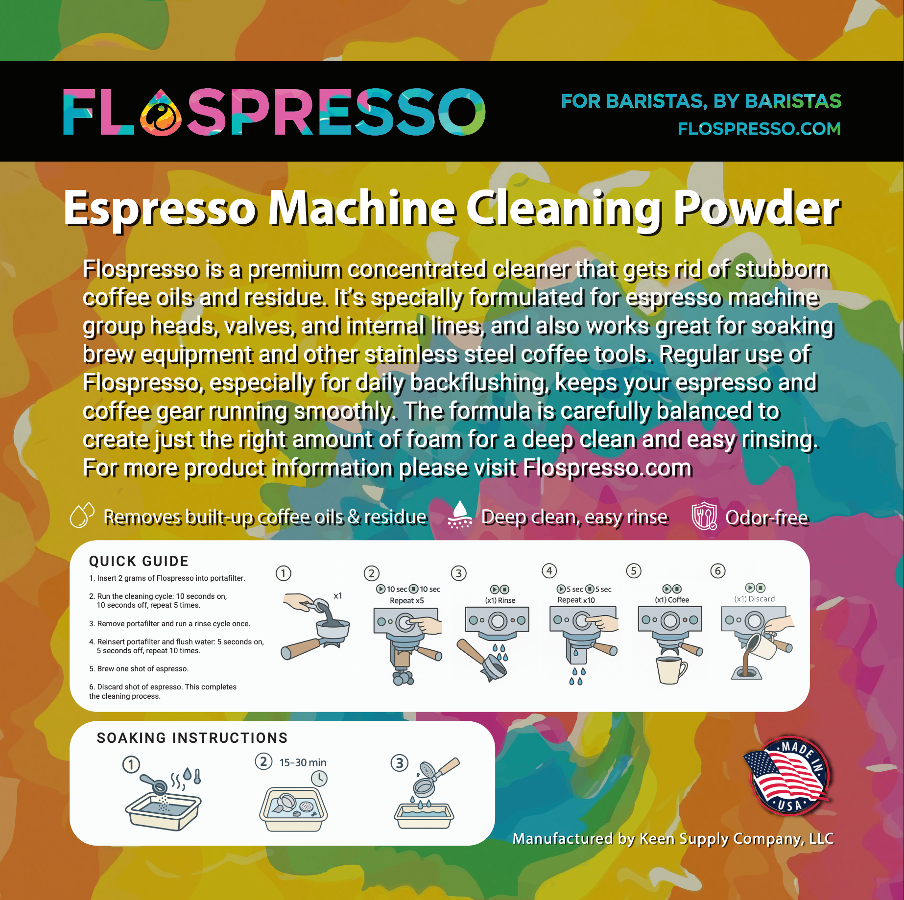 Flospresso - Espresso Machine Cleaning Powder (566 grams) (20 oz)